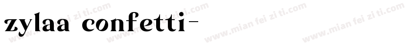zylaa confetti字体转换